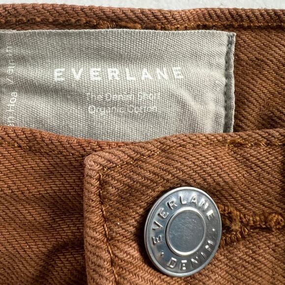 Everlane The Denim Short in Organic Cotton Brown Tan Raw Hem, 27 - Picture 3 of 4